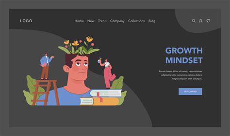 Growth mindset concept. Flat vector illustration 41171668 Vector Art at ...