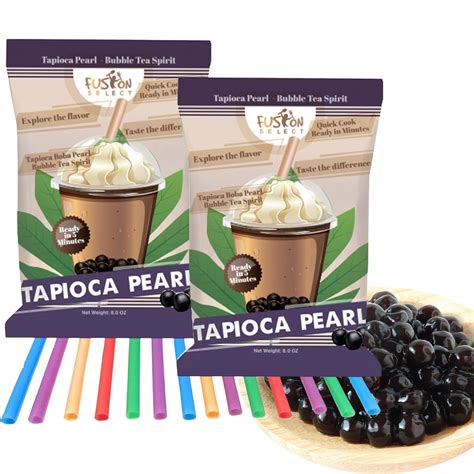 Fusion Select Tapioca Pearl Brown Sugar Flavor Quick Cook Tapioca Diy Boba For