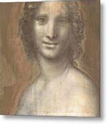nude mona lisa detail metal print  leonardo da vinci pixels