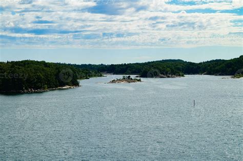 With the cruise ship through the archipelago of Stockholm Sweden ...