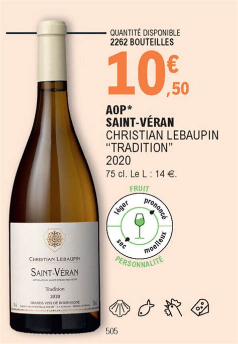 Promo AOP Saint Véran chez E Leclerc