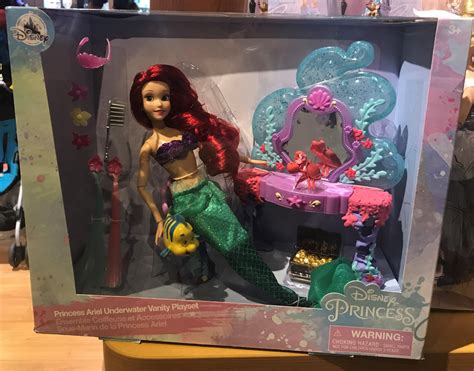 Disney Store Little Mermaid Ariel Underwater Vanity Playset Diorama Toy Sisters