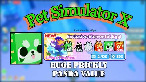 Huge Prickly Panda Value In Pet Simulator X Roblox Pet Simulator X