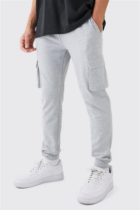 Basic Skinny Fit Cargo Jogger | boohoo UK