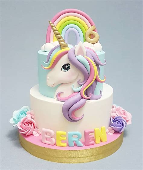 Unicorn Birthday Party Cake Rainbow Birthday Cake Th Birthday Cakes