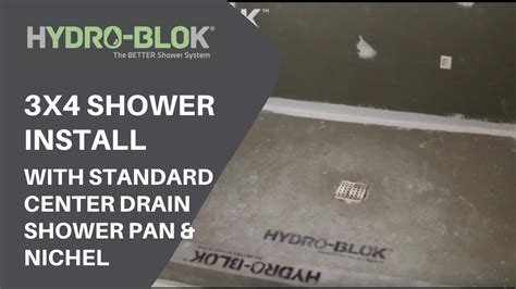 Hydro Blok X Shower Install With Standard Center Drain Shower Pan