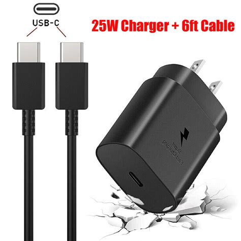 25w Super Fast Wall Pd Charger Usb C Cable For Samsung A16 A15 A25 A35