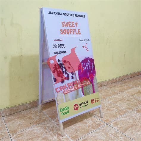 Jual STAND BANNER KAYU UKURAN 50 X 110 STAND BANNER RANGKA KAYU