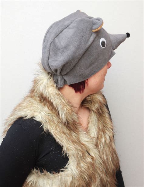 Adult Gray Rat Costume Hat For Halloween Be Cool In Carnival Etsy