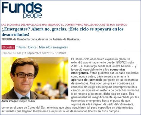 Ramón Forcada director del servicio de análisis de Bankinter en Funds