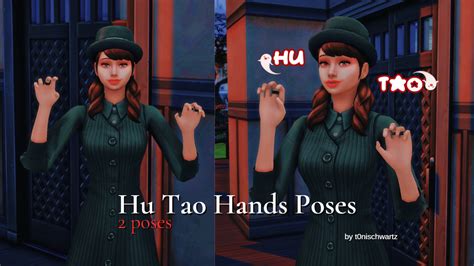 Hu Tao Hands Poses - 2 Poses | t0nischwartz | Poses, Hand pose, Sims mods