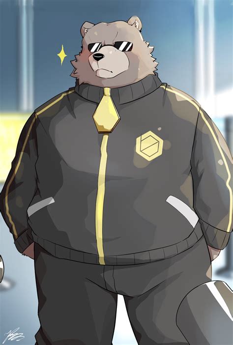 The Big Imageboard Tbib Anthro Bear Ben Bigger Black Clothing Blush