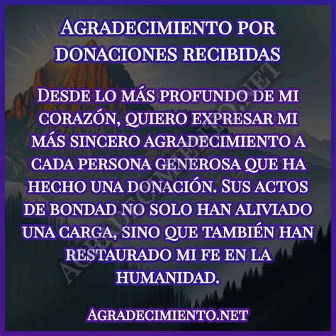 Mensajes Y Carta De Agradecimiento Por Donaciones Recibidas