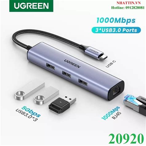 Hub Chuy N I Usb Type C Ra Lan Mbps K M Hub C Ng Usb Ugreen