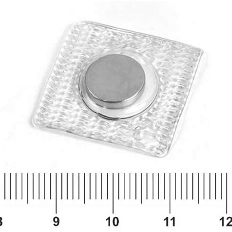 Scheiben Magnet Neodym Ø 10 x 2mm zum einnähen PVC Hülle eckig