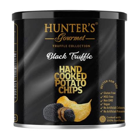 Hunter S Gourmet Hand Cooked Potato Chips Black Truffle Box