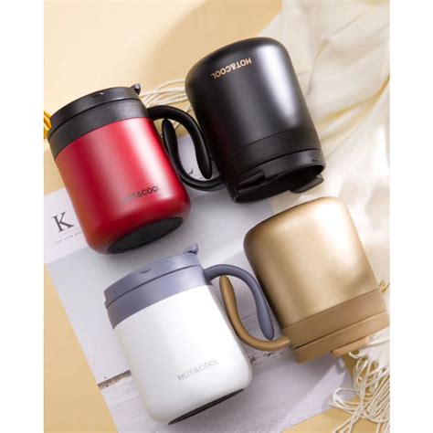 Cốc Giữ Nhiệt Văn Phòng Hot Cool Có Nắp Đậy Tay Cầm Dung Tích 350ml Shopee Việt Nam
