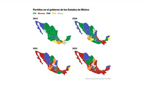 Así queda el mapa político de México tras elecciones en Edomex y