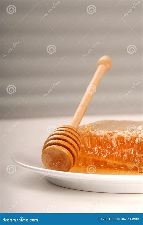 Honeycomb and honey wand stock image. Image of organic - 2851353