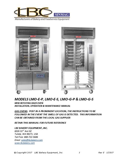 LBC Bakery Equipment Device Database