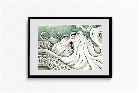 Giant Pacific Octopus - Prints + Cards — CLAIRE VICTORIA // Art ...