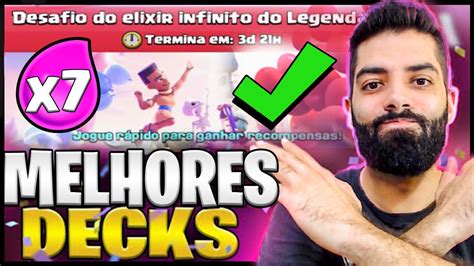 MELHOR DECK PARA O DESAFIO DO ELIXIR INFINITO DO LEGENDARAY YouTube