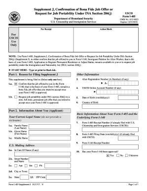 Fillable Online Ohr Wisc Supplement A To Form I 485 Adjustment Of