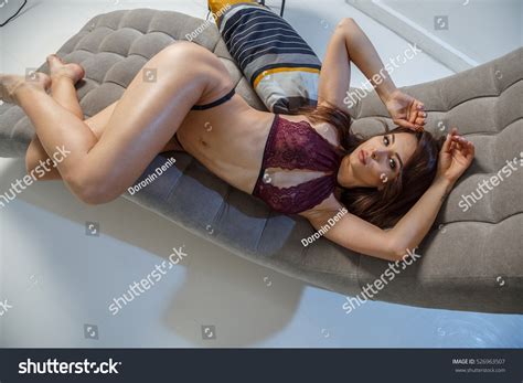 Beautiful Sexy Fitness Brunette Posing Interior Stock Photo Shutterstock