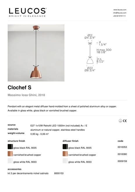 Led Aluminium Pendant Lamp Clochef S By Leucos Design Massimo Iosa Ghini