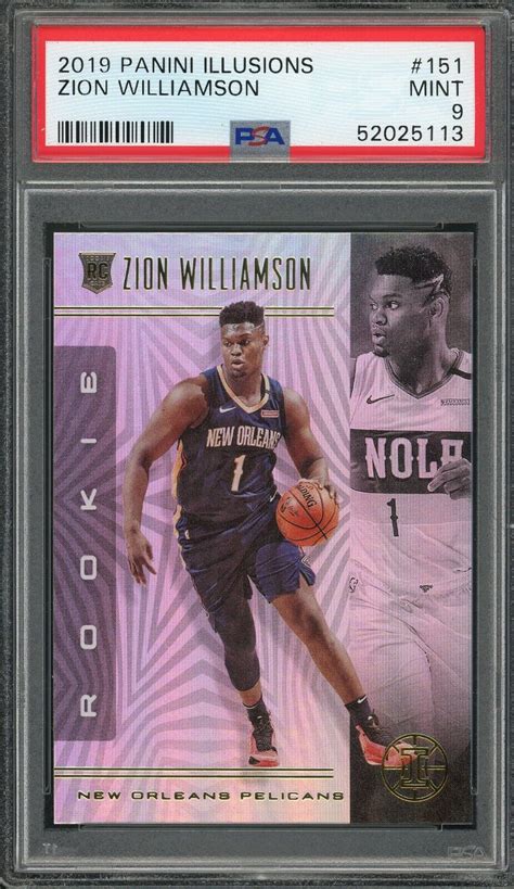 2019 20 Panini Illusions Zion Williamson 151 Rookie RC PSA 9