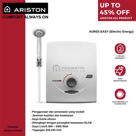 Jual Water Heater Instant Ariston Aures Easy ORIGINAL GARANSI RESMI