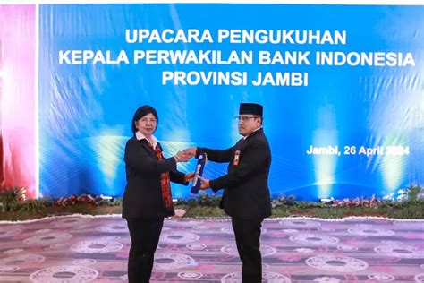 Pengukuhan Kepala KPw BI Provinsi Jambi Bangun Sinergi BI Dan Pemda