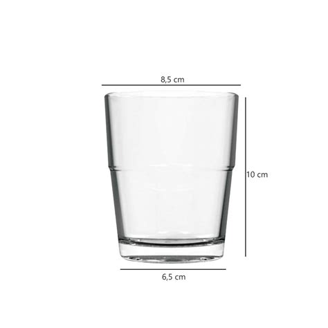 Vasos Pekin Cc Rigolleau Vidrio Apilables Transparente