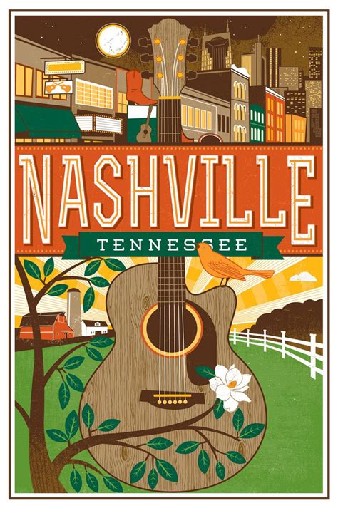 Nashville Travel Poster Vintage Posters Travel Posters Vintage