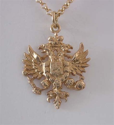 Romanov Gold Double-headed Eagle Pendant | #18414112