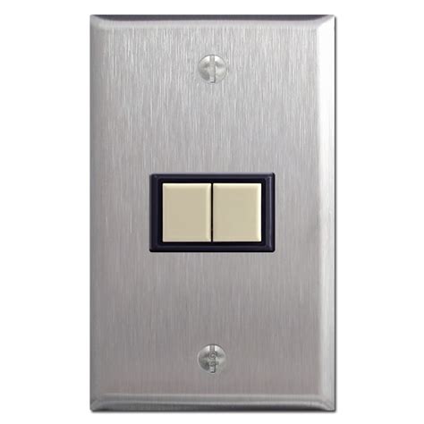 1 GE Low Voltage Wall Switch & Cover Set - Stainless Steel