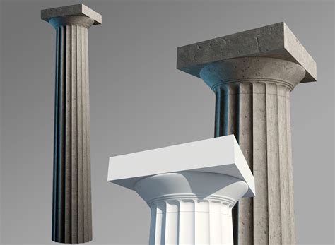 Archaic greek doric column 3D model | CGTrader