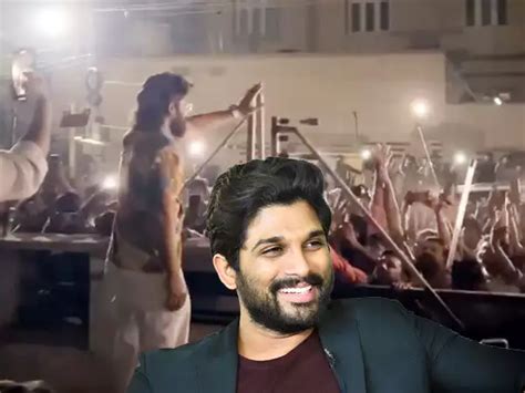 Pushpa Actor Allu Arjun Greets His Fans Outside His Home On His