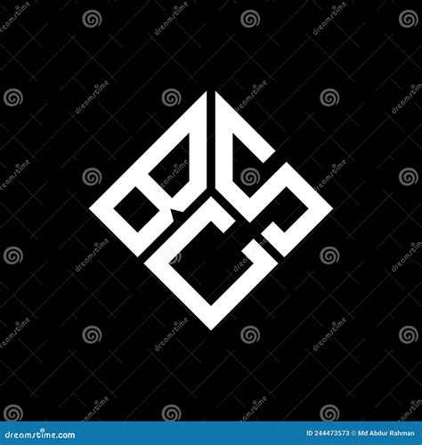 BCS Letter Logo Design on Black Background. BCS Creative Initials ...