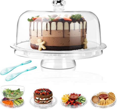 Ozd Cloche A Gateau Transparent Presentoir A Gateau Multifonctionelle