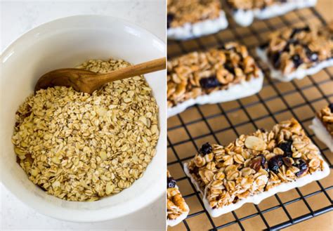 Chewy White Chocolate Dipped Blueberry Granola Bars The Beach House Kitchen