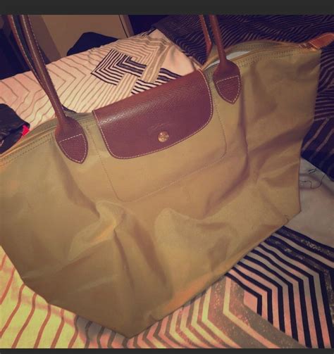 Long Champ Tote Bag Used Good Condition Color Is Cream Almost Light