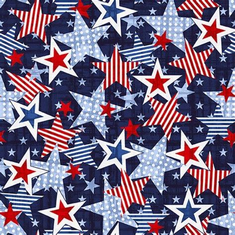 End Of Bolt Patriotic Quilt Fabric By Studio E Truckin In The USA