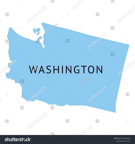 Washington State Plain Map High Resolution Stock Vector (Royalty Free) 2199916065 | Shutterstock