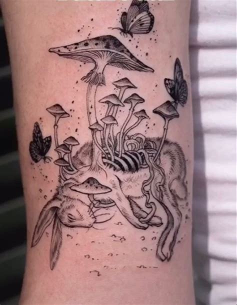 mushroom tattoo | Mushroom tattoos, Nature tattoos, Body art tattoos