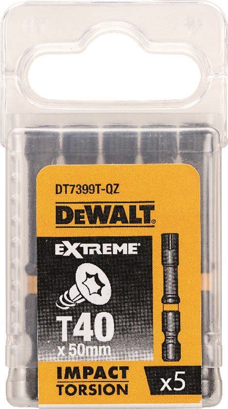 DeWalt DT7399T Impact Schroefbit Torsion T40 X 50mm 5st Bol