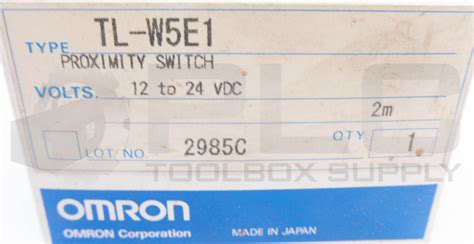 NEW OMRON TL W5E1 PROXIMITY SWITCH 12 24VDC 2M PLC Toolbox Supply