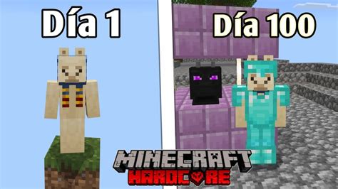 Sobreviví 100 Días en Minecraft en un One Block Bedrock HARDCORE 1 20