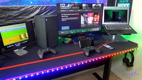 My Xbox Series X Desk Gaming Setup Built From Scratch Simplified Version Nextraker Youtube