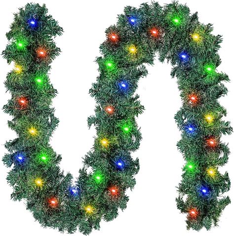 Amazon Lyrow Ft Pre Lit Christmas Garland With Led Light